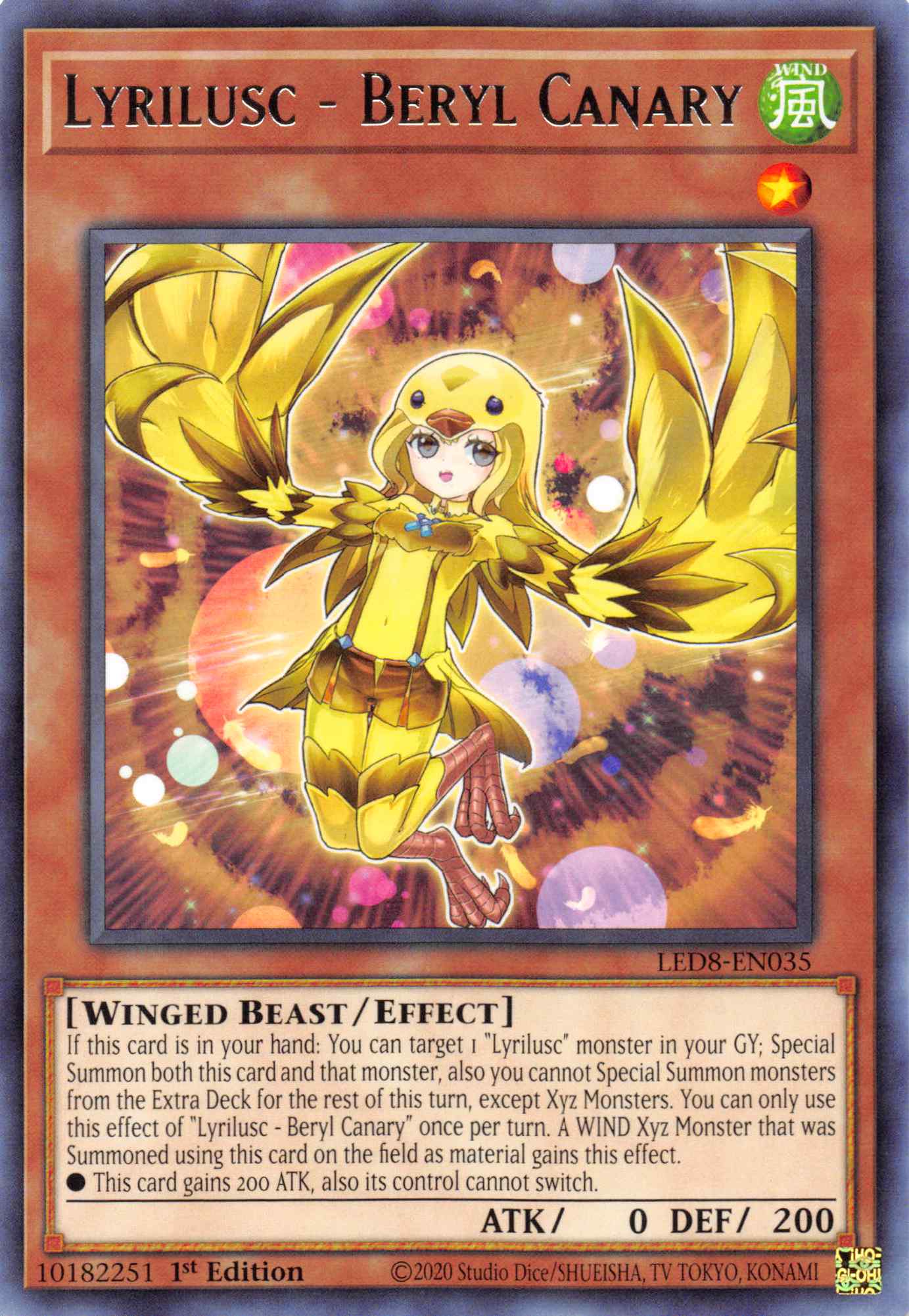 Lyrilusc - Beryl Canary [LED8-EN035] Rare | Jomio and Rueliete's Cards and Comics