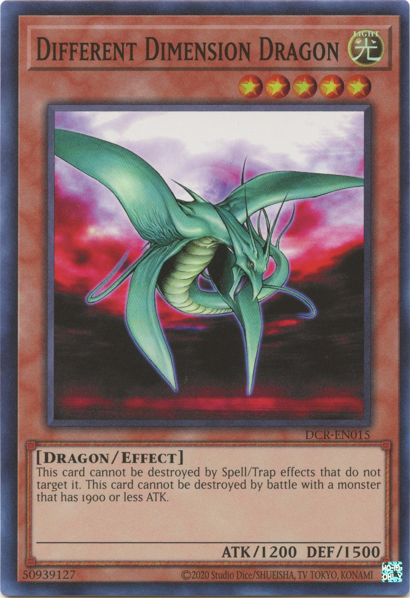 Different Dimension Dragon (25th Anniversary) [DCR-EN015] Super Rare | Jomio and Rueliete's Cards and Comics