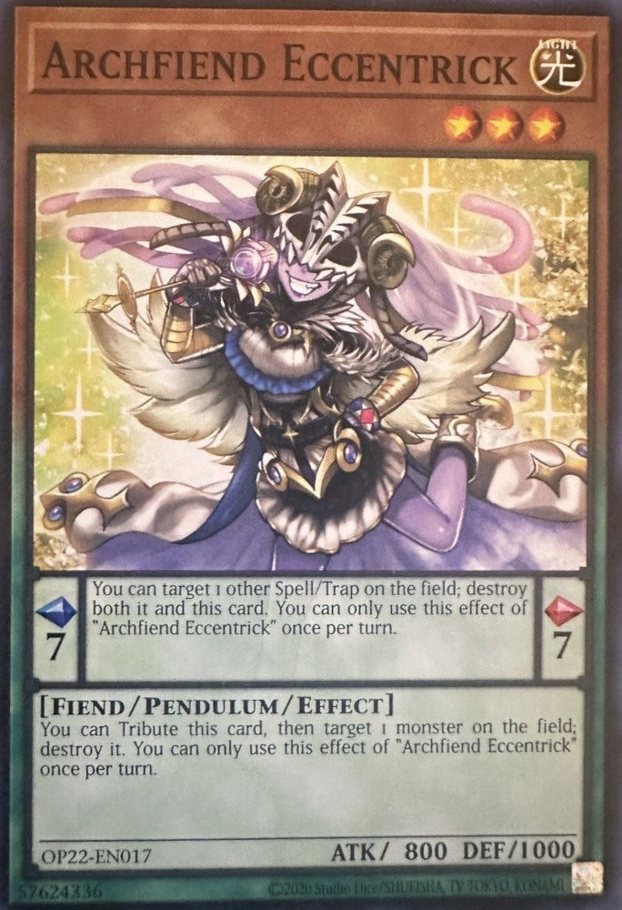 Archfiend Eccentrick [OP22-EN017] Common | Jomio and Rueliete's Cards and Comics
