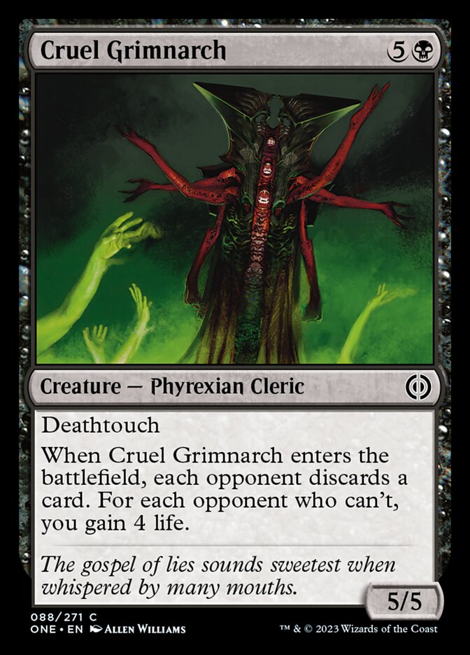 Cruel Grimnarch [Phyrexia: All Will Be One] | Jomio and Rueliete's Cards and Comics