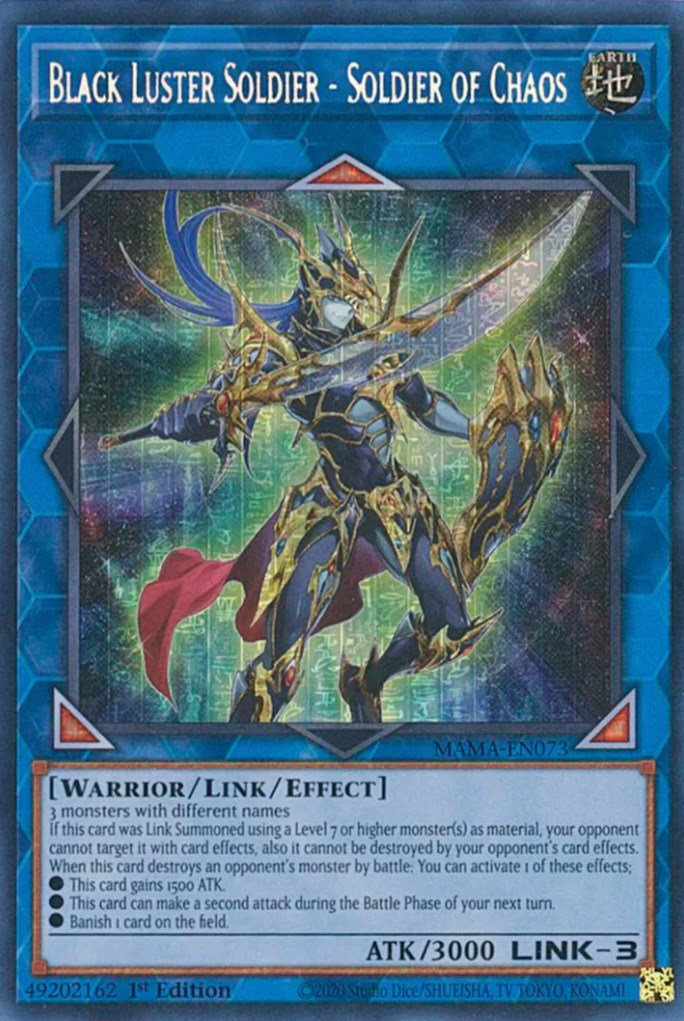 Black Luster Soldier - Soldier of Chaos [MAMA-EN073] Secret Pharaoh's Rare | Jomio and Rueliete's Cards and Comics