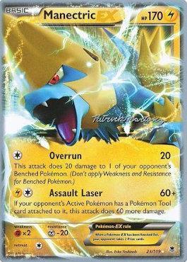 Manectric EX (23/119) (Punches 'n' Bites - Patrick Martinez) [World Championships 2015] | Jomio and Rueliete's Cards and Comics