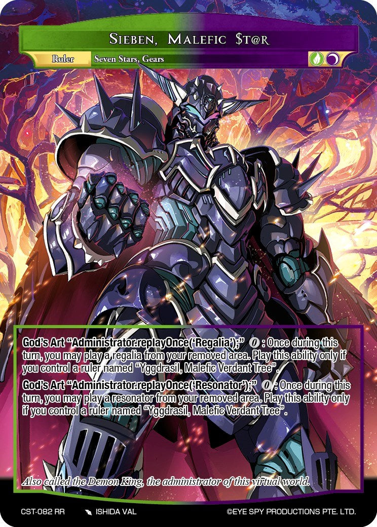 Sieben, Malefic $t@r (CST-082 RR) [Clash of the Star Trees] | Jomio and Rueliete's Cards and Comics