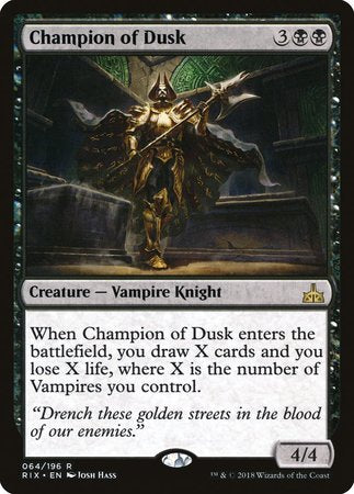 Champion of Dusk [Rivals of Ixalan] | Jomio and Rueliete's Cards and Comics