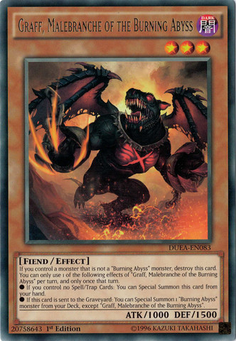 Graff, Malebranche of the Burning Abyss [DUEA-EN083] Rare | Jomio and Rueliete's Cards and Comics