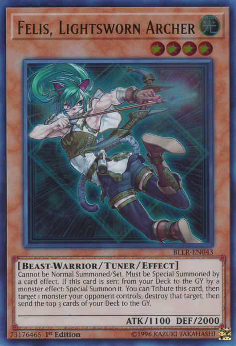 Felis, Lightsworn Archer [BLLR-EN043] Ultra Rare | Jomio and Rueliete's Cards and Comics