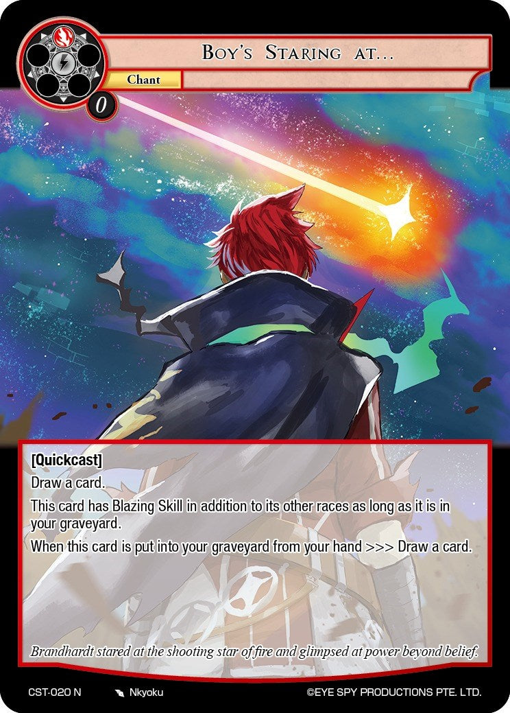 Boy's Staring At... (CST-020 N) [Clash of the Star Trees] | Jomio and Rueliete's Cards and Comics