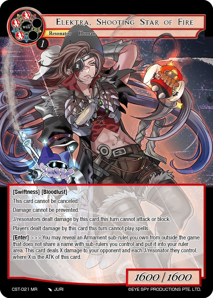 Elektra, Shooting Star of Fire (CST-021 MR) [Clash of the Star Trees] | Jomio and Rueliete's Cards and Comics