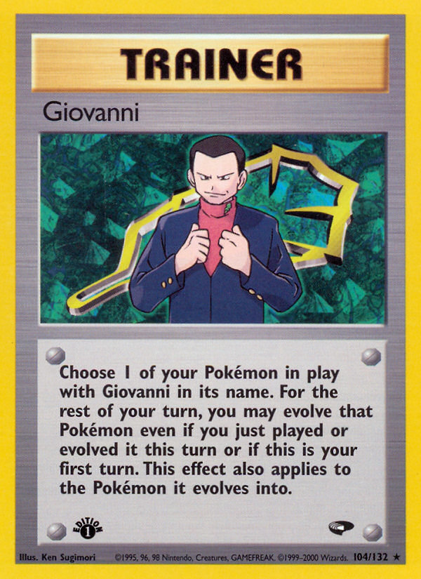 Giovanni (104/132) [Gym Challenge 1st Edition] | Jomio and Rueliete's Cards and Comics