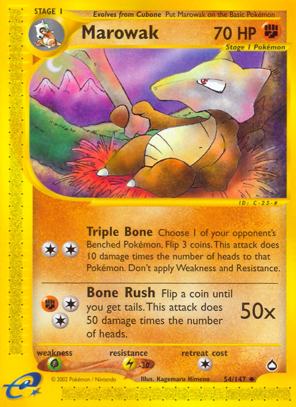 Marowak (54/147) [Aquapolis] | Jomio and Rueliete's Cards and Comics