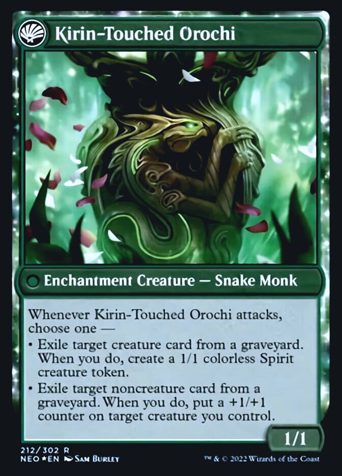 Teachings of the Kirin // Kirin-Touched Orochi [Kamigawa: Neon Dynasty Prerelease Promos] | Jomio and Rueliete's Cards and Comics