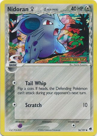 Nidoran (56/101) (Female) (Delta Species) (Stamped) [EX: Dragon Frontiers] | Jomio and Rueliete's Cards and Comics