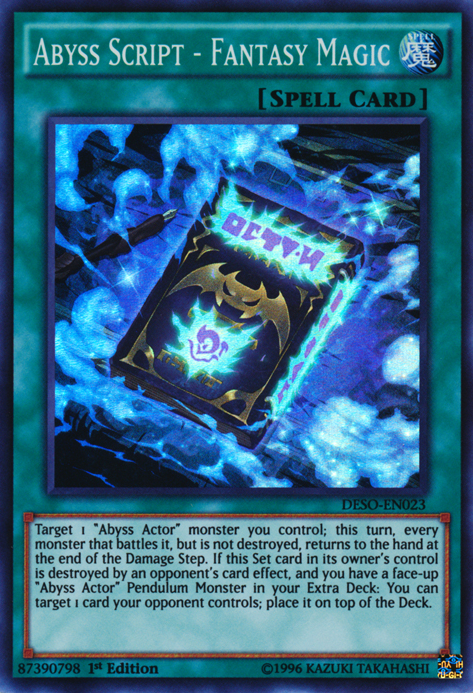 Abyss Script - Fantasy Magic [DESO-EN023] Super Rare | Jomio and Rueliete's Cards and Comics