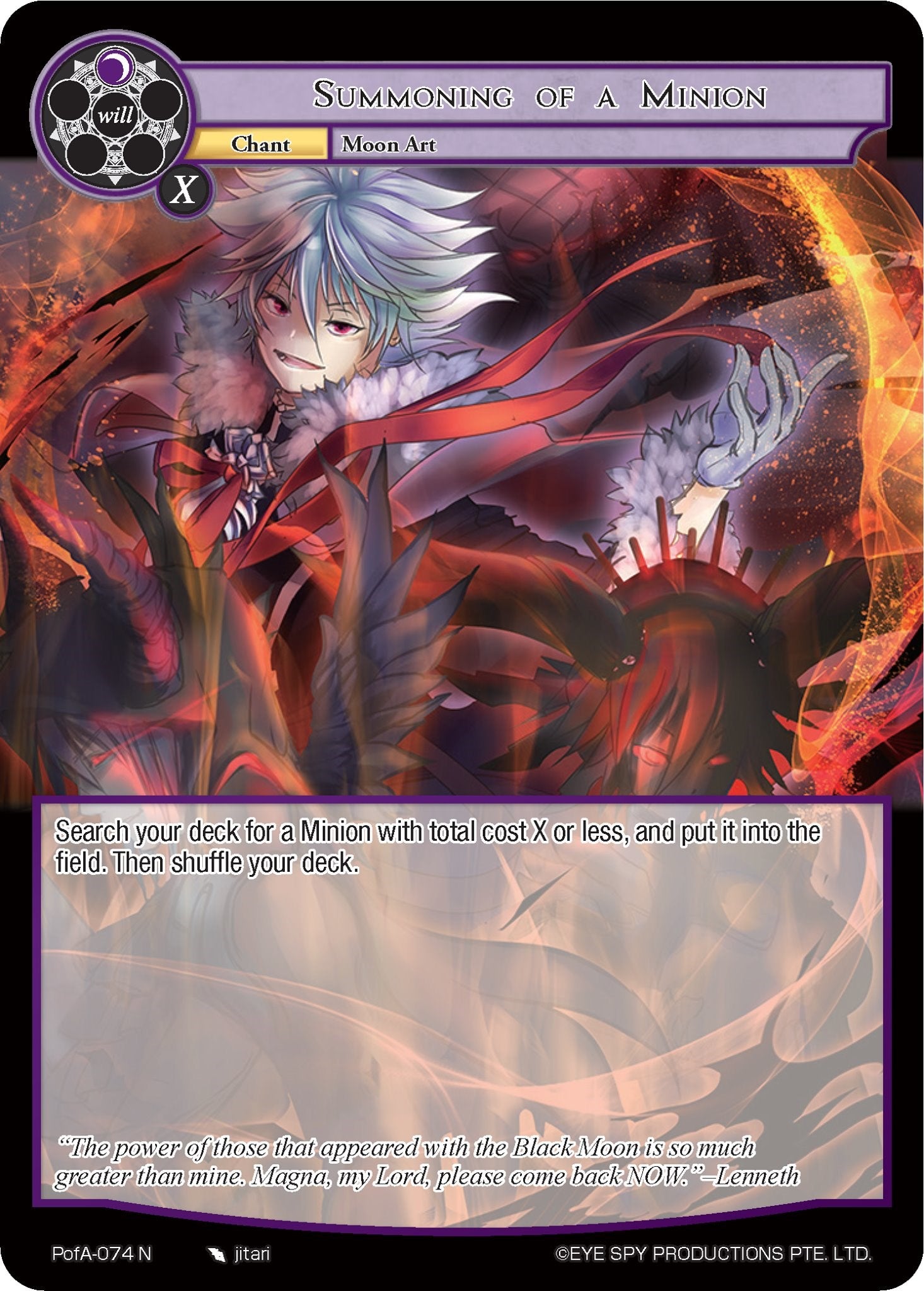 Summoning of a Minion (PofA-074) [Alice Origin IV: Prologue of Attoractia] | Jomio and Rueliete's Cards and Comics