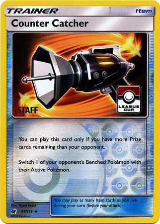 Counter Catcher (91/111) (League Promo Staff) [Sun & Moon: Crimson Invasion] | Jomio and Rueliete's Cards and Comics