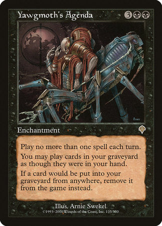 Yawgmoth's Agenda [Invasion] | Jomio and Rueliete's Cards and Comics