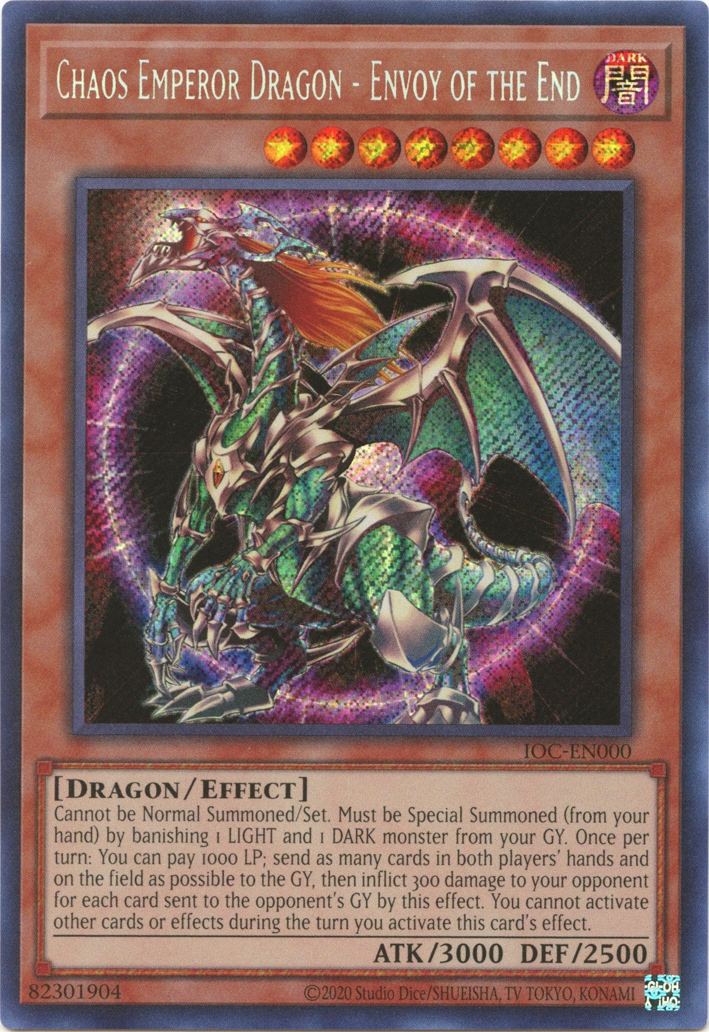 Chaos Emperor Dragon - Envoy of the End (25th Anniversary) [IOC-EN000] Secret Rare | Jomio and Rueliete's Cards and Comics