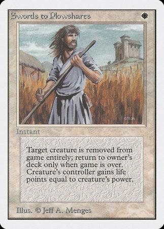 Swords to Plowshares [Unlimited Edition] | Jomio and Rueliete's Cards and Comics