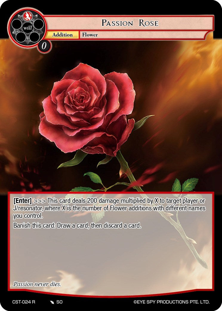 Passion Rose (CST-024 R) [Clash of the Star Trees] | Jomio and Rueliete's Cards and Comics