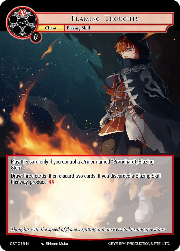 Flaming Thoughts (CST-018 N) [Clash of the Star Trees] | Jomio and Rueliete's Cards and Comics