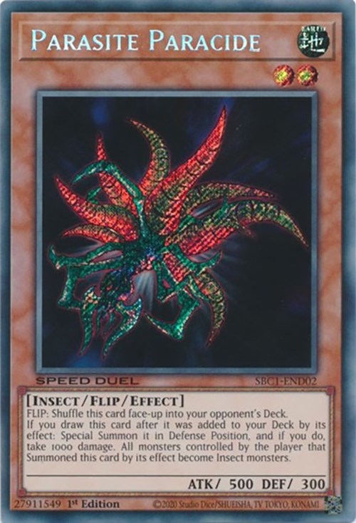Parasite Paracide [SBC1-END02] Secret Rare | Jomio and Rueliete's Cards and Comics