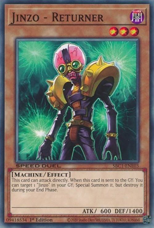 Jinzo - Returner [SBC1-ENE03] Common | Jomio and Rueliete's Cards and Comics