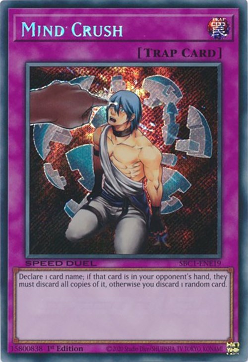 Mind Crush (Secret Rare) [SBC1-ENE19] Secret Rare | Jomio and Rueliete's Cards and Comics