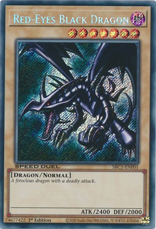 Red-Eyes Black Dragon [SBC1-ENF01] Secret Rare | Jomio and Rueliete's Cards and Comics