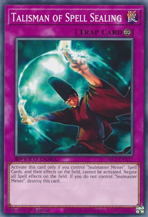 Talisman of Spell Sealing [SBC1-ENG17] Common | Jomio and Rueliete's Cards and Comics