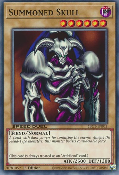 Summoned Skull [SBC1-ENI01] Common | Jomio and Rueliete's Cards and Comics
