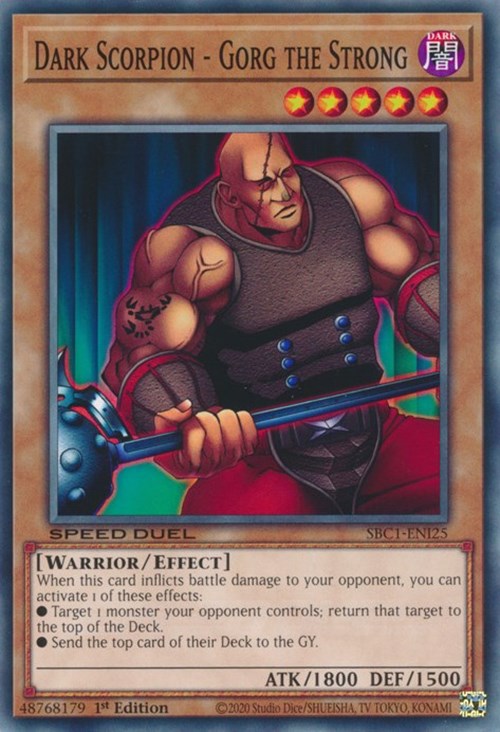 Dark Scorpion - Gorg the Strong [SBC1-ENI25] Common | Jomio and Rueliete's Cards and Comics