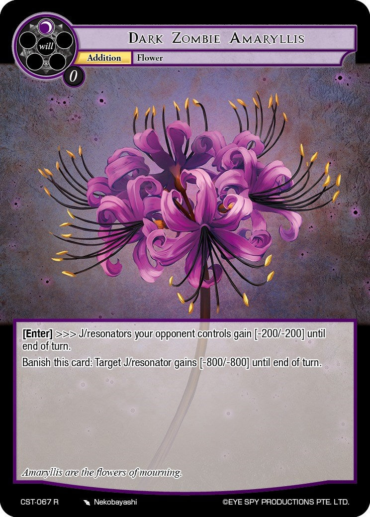 Dark Zombie Amaryllis (CST-067 R) [Clash of the Star Trees] | Jomio and Rueliete's Cards and Comics