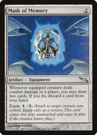 Mask of Memory [Mirrodin] | Jomio and Rueliete's Cards and Comics