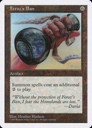 Feroz's Ban [Fifth Edition] | Jomio and Rueliete's Cards and Comics
