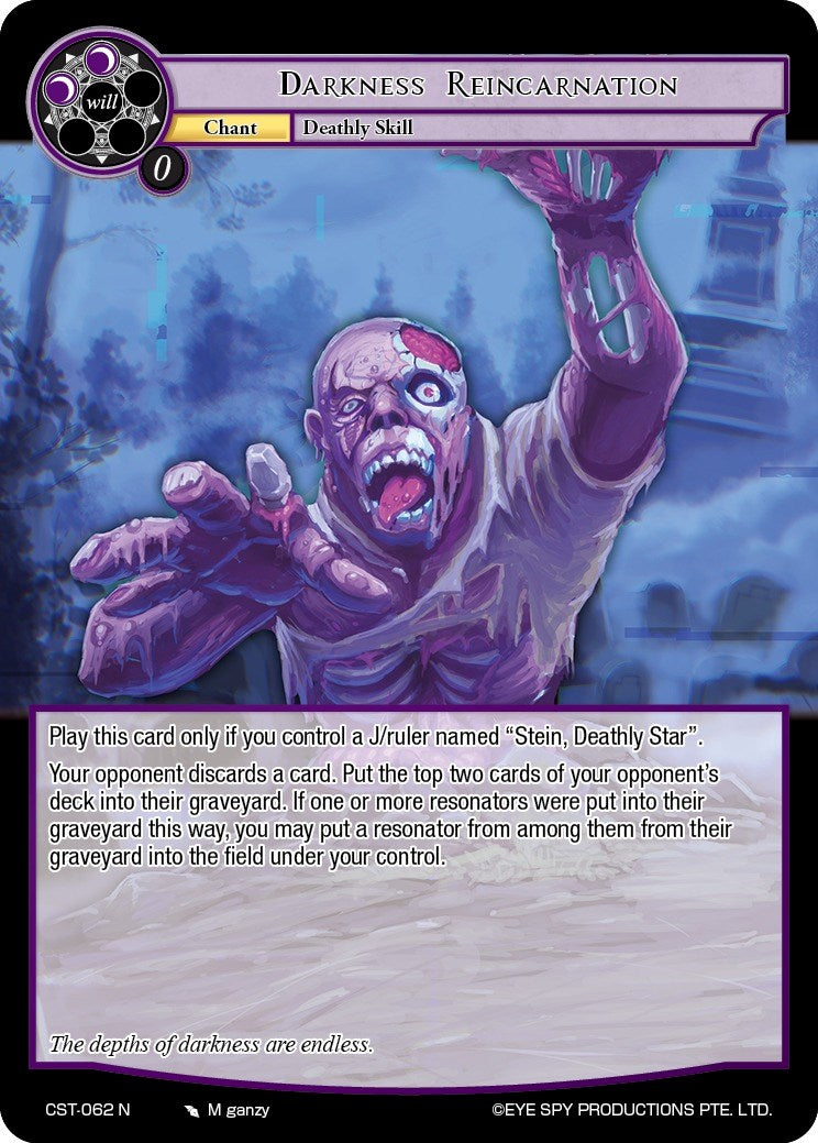 Darkness Reincarnation (CST-062 N) [Clash of the Star Trees] | Jomio and Rueliete's Cards and Comics