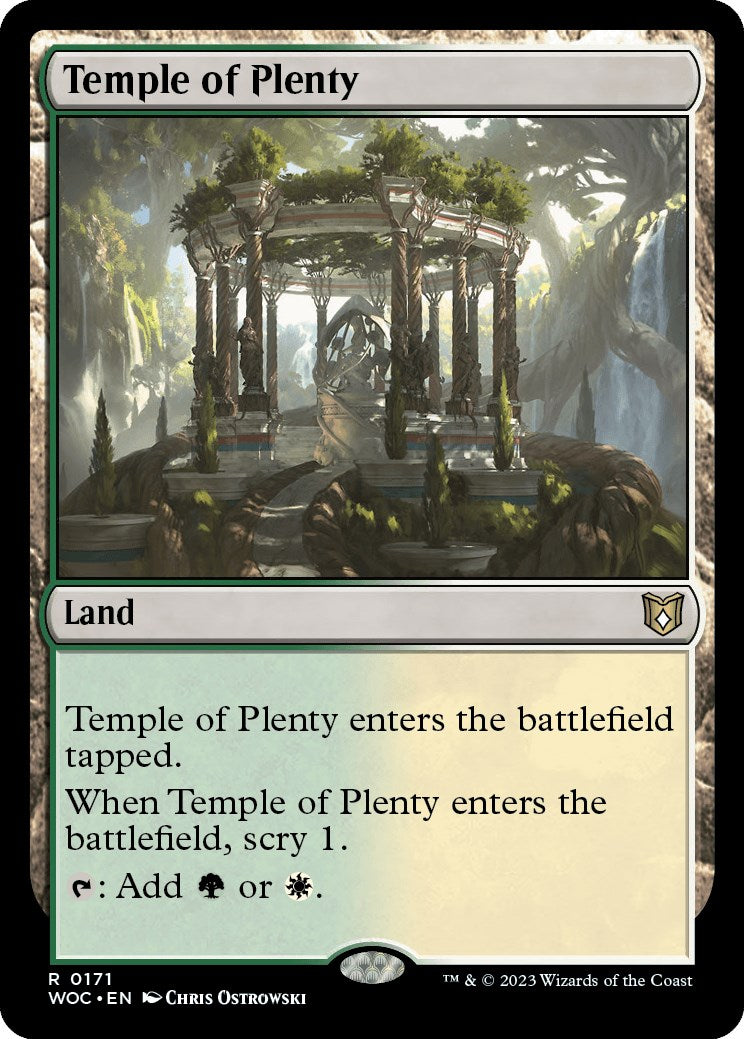 Temple of Plenty [Wilds of Eldraine Commander] | Jomio and Rueliete's Cards and Comics