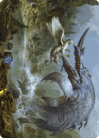 Horned Loch-Whale Art Card [Wilds of Eldraine Art Series] | Jomio and Rueliete's Cards and Comics