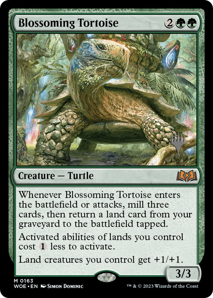 Blossoming Tortoise (Promo Pack) [Wilds of Eldraine Promos] | Jomio and Rueliete's Cards and Comics