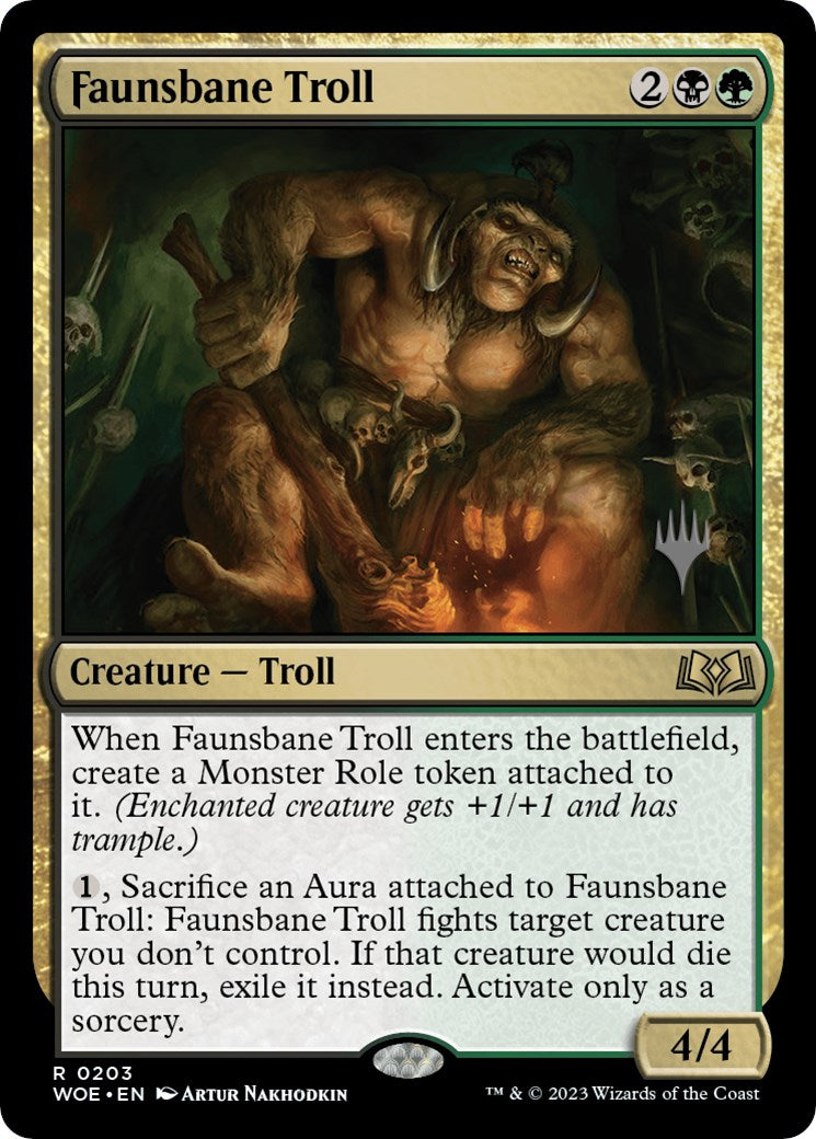 Faunsbane Troll (Promo Pack) [Wilds of Eldraine Promos] | Jomio and Rueliete's Cards and Comics