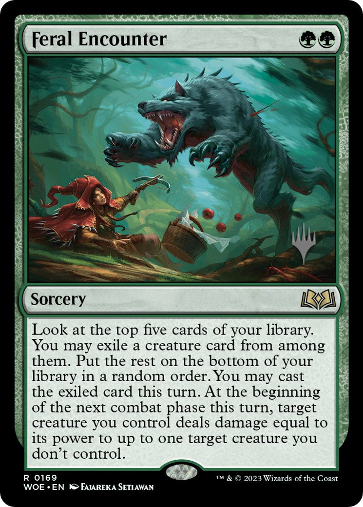 Feral Encounter (Promo Pack) [Wilds of Eldraine Promos] | Jomio and Rueliete's Cards and Comics