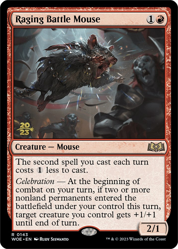 Raging Battle Mouse [Wilds of Eldraine Prerelease Promos] | Jomio and Rueliete's Cards and Comics