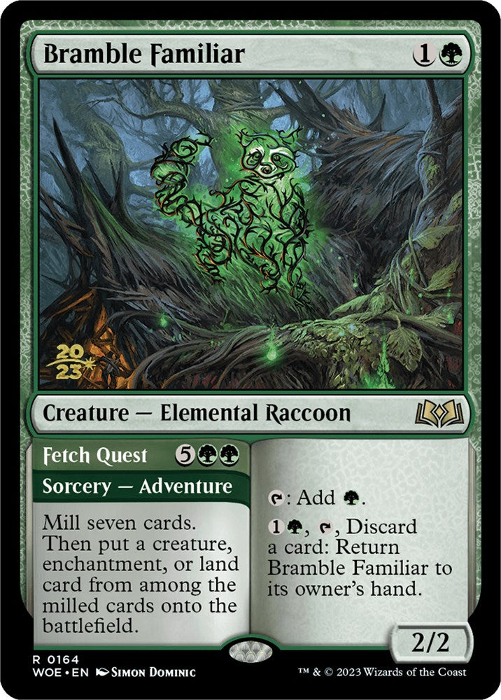 Bramble Familiar // Fetch Quest [Wilds of Eldraine Prerelease Promos] | Jomio and Rueliete's Cards and Comics