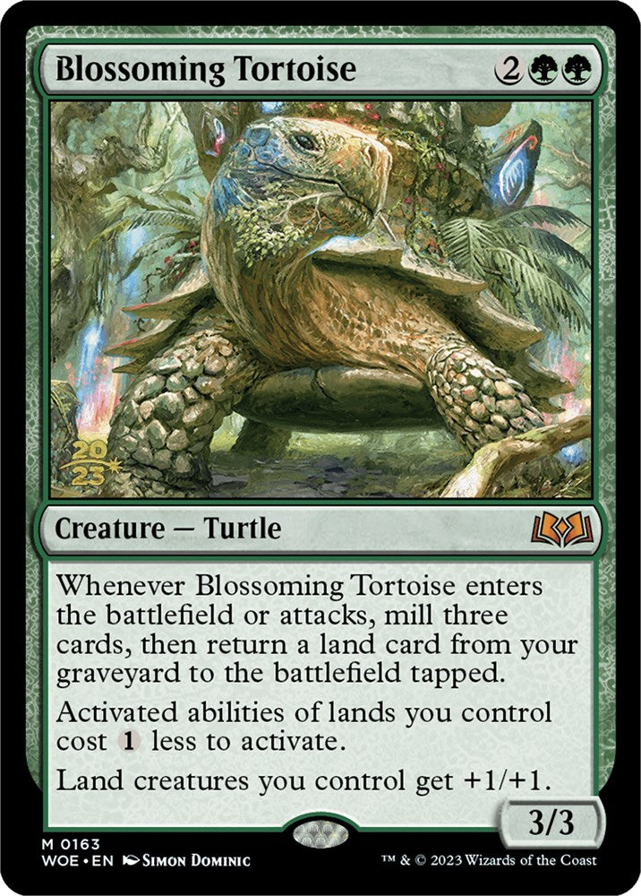 Blossoming Tortoise [Wilds of Eldraine Prerelease Promos] | Jomio and Rueliete's Cards and Comics