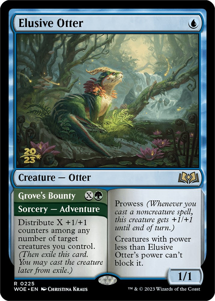 Elusive Otter // Grove's Bounty [Wilds of Eldraine Prerelease Promos] | Jomio and Rueliete's Cards and Comics
