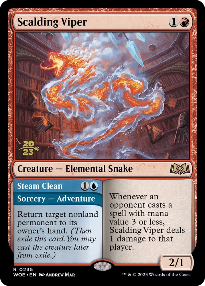 Scalding Viper [Wilds of Eldraine Prerelease Promos] | Jomio and Rueliete's Cards and Comics