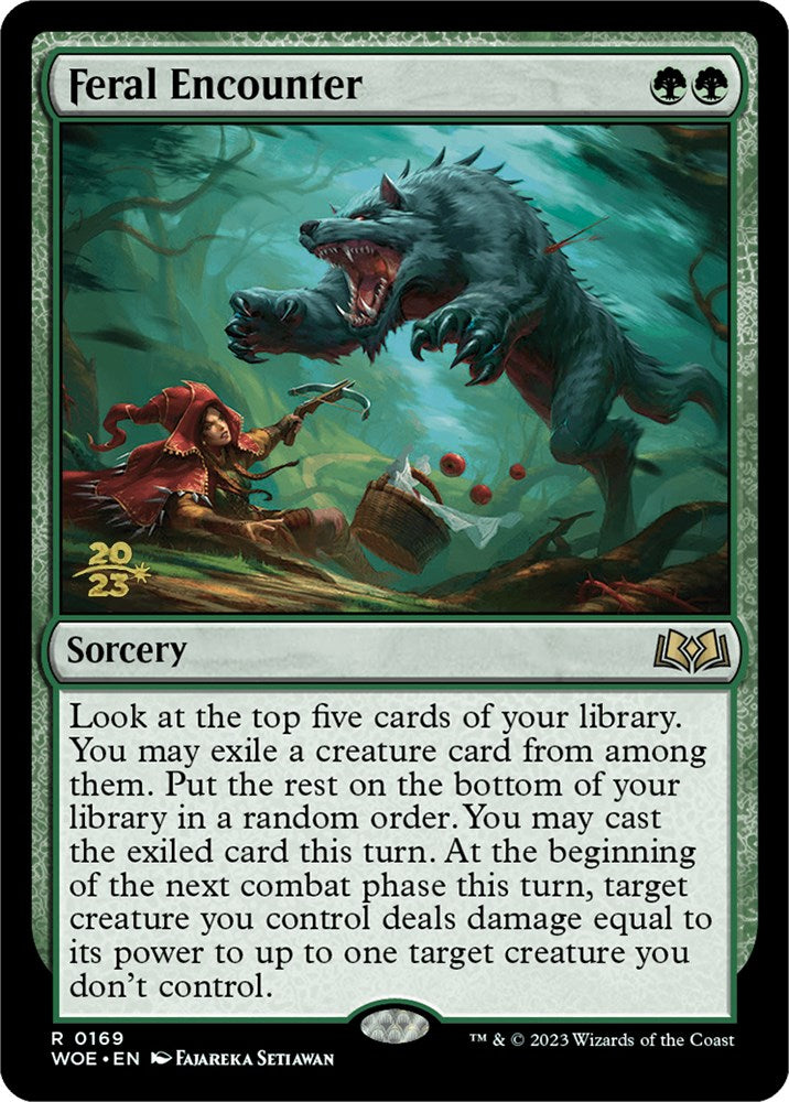 Feral Encounter [Wilds of Eldraine Prerelease Promos] | Jomio and Rueliete's Cards and Comics