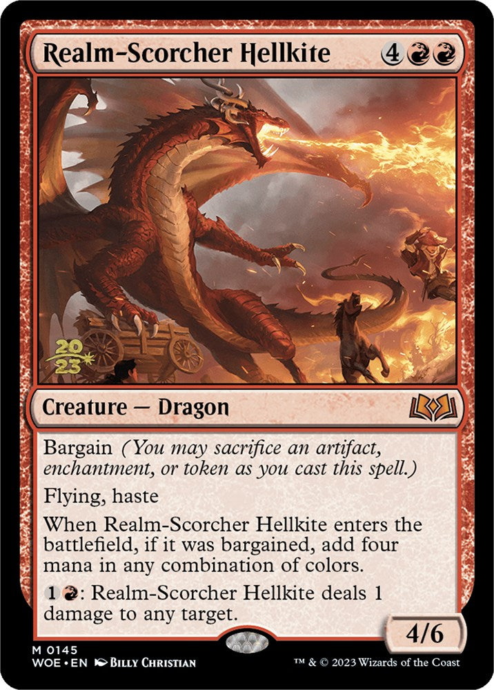 Realm-Scorcher Hellkite [Wilds of Eldraine Prerelease Promos] | Jomio and Rueliete's Cards and Comics