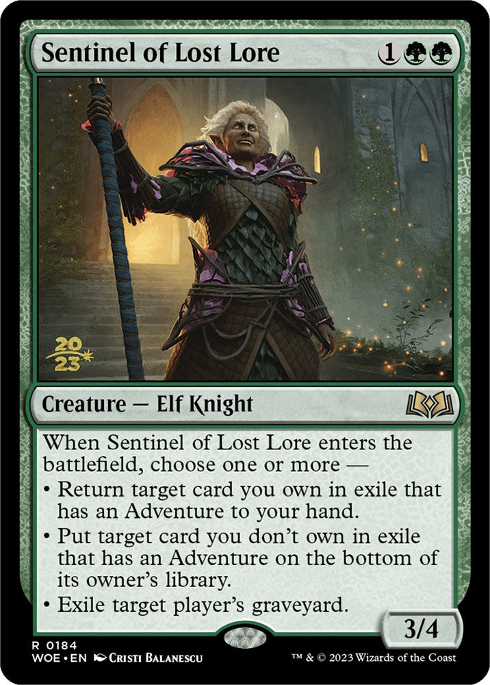Sentinel of Lost Lore [Wilds of Eldraine Prerelease Promos] | Jomio and Rueliete's Cards and Comics