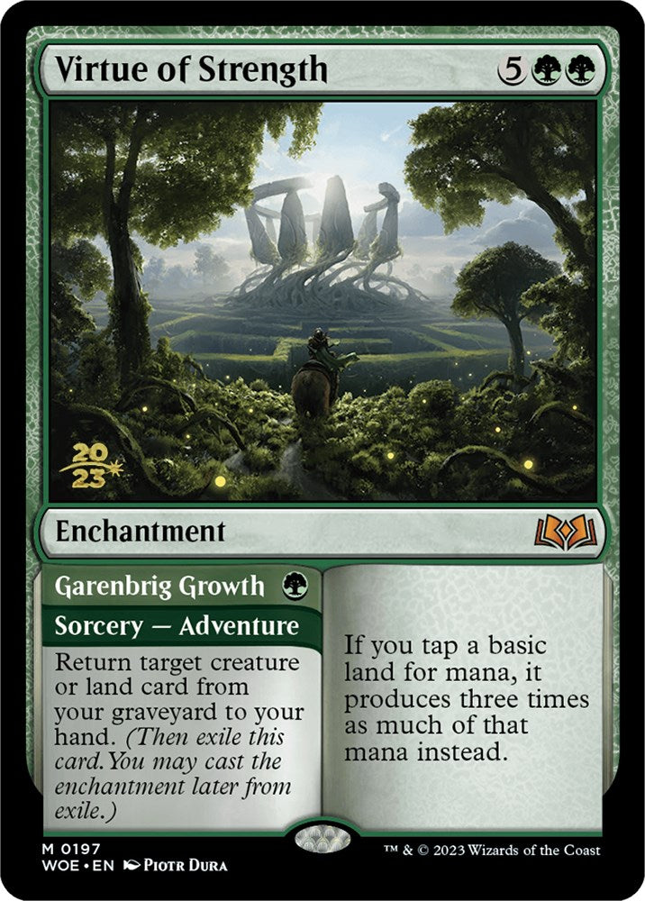 Virtue of Strength // Garenbrig Growth [Wilds of Eldraine Prerelease Promos] | Jomio and Rueliete's Cards and Comics