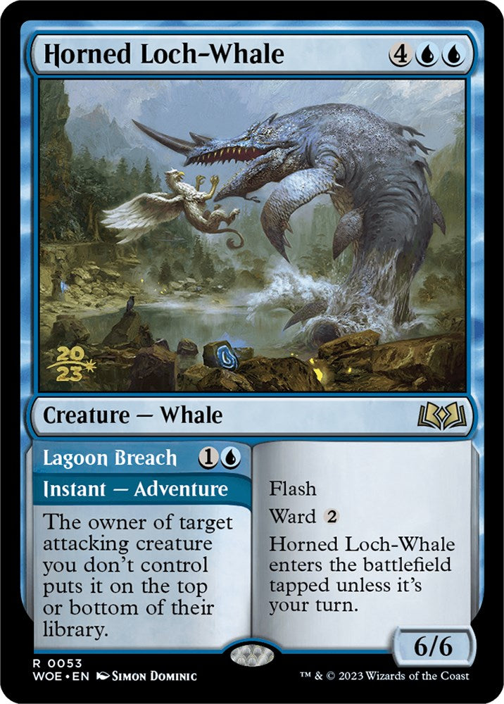 Horned Loch-Whale // Lagoon Breach [Wilds of Eldraine Prerelease Promos] | Jomio and Rueliete's Cards and Comics